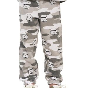 NWT Chaser Star Wars  Grey Camo Stormtrooper Toss Slouchy Pant Kids Size 8